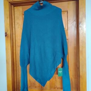 HALARA Teal Turtleneck Sweater